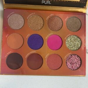 PUR Vibrant Eyeshadow Palette - Festival Mixed Pink, Purple & Gold Shades